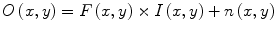 
$$ O\left(x,y\right)=F\left(x,y\right)\times I\left(x,y\right)+n\left(x,y\right) $$
