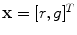 $$\mathbf {x}=[r, g]^T$$