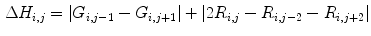 $$\begin{aligned} \Delta H_{i,j} =\left| {G_{i,j-1} -G_{i,j+1} } \right| +\left| {2R_{i,j} -R_{i,j-2} -R_{i,j+2} } \right| \end{aligned}$$