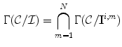 $$\begin{aligned} \Gamma (\mathcal {C}/\mathcal {I}) = \bigcap ^N_{m=1} \Gamma (\mathcal {C}/\mathbf I ^{i,m}) \end{aligned}$$