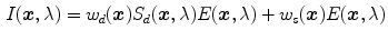 $$\begin{aligned} I(\varvec{x},\lambda ) = w_d(\varvec{x})S_d(\varvec{x},\lambda )E(\varvec{x},\lambda ) + w_s(\varvec{x})E(\varvec{x},\lambda ) \end{aligned}$$