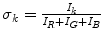 $$\sigma _k=\frac{I_k}{I_R+I_G+I_B}$$