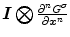 $$\varvec{I} \bigotimes \frac{\partial ^n G^\sigma }{\partial \varvec{x}^n}$$