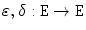 $$\varepsilon , \delta : {\mathtt {E}}\rightarrow {\mathtt {E}}$$