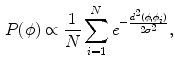 $$\begin{aligned} P(\phi )\propto \frac{1}{N} \sum _{i=1}^Ne^{-\frac{d^2(\phi ,\phi _i)}{2\sigma ^2}}, \end{aligned}$$