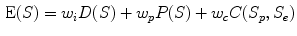 $$\begin{aligned} \mathrm{E}(S)=w_i D(S)+w_p P(S)+w_c C(S_p ,S_e ) \end{aligned}$$