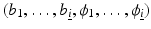 $$(b_{1},\ldots,b_{\underline{i}},\phi _{1},\ldots,\phi _{\underline{i}})$$