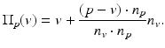 $$\displaystyle{\Pi _{p}(v) = v + \frac{(p - v) \cdot n_{p}} {n_{v} \cdot n_{p}} n_{v}.}$$