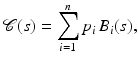 $$\displaystyle{ \mathcal{C}(s) =\sum _{ i=1}^{n}p_{ i}\,B_{i}(s), }$$