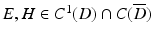 $$E,H \in C^{1}(D) \cap C(\overline{D})$$