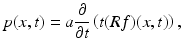 $$\displaystyle{ p(x,t) = a \frac{\partial } {\partial t}\left (t(Rf)(x,t)\right ), }$$