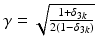 $$\gamma = \sqrt{ \frac{1+\delta _{3k } } {2(1-\delta _{3k})}}$$