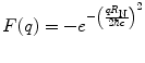 
$$ F(q)= - {e^{{- {{{\left( {\frac{{q{R_{\mathrm{ N}}}}}{{2\hbar c}}} \right)}}^2}}}} $$
