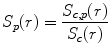 $$ {S}_p(r)=\frac{S_{c, p}(r)}{S_c(r)} $$