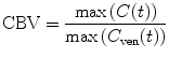 
$$ \mathrm{CBV}=\frac{ \max \left(C(t)\right)}{ \max \left({C}_{\mathrm{ven}}(t)\right)} $$
