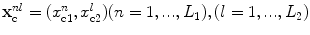 
$$\mathbf{x}_{\text{c}}^{nl}=( x_{\text{c}1}^{n},x_{\text{c}2}^{l} )( n=1,...,{{L}_{1}} ),( l=1,...,{{L}_{2}} )$$
