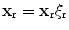 
$${{\mathbf{x}}_{\text{r}}}={{\mathbf{x}}_{\text{r}}}{{\xi }_{\text{r}}}$$
