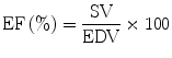 $$ {\text{EF}}\left( \% \right) = \frac{\text{SV}}{\text{EDV}} \times 100 $$