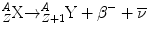 
$$ {}_{Z}^{A}\text{X}{\to }_{Z+1}^{A}\text{Y}+{\beta }^{-}+\overline{\nu }$$
