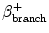 $$ \beta_{\text{branch}}^{ + } $$