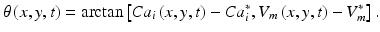 
$$ \theta \left(x,y,t\right)= \arctan \left[C{a}_i\left(x,y,t\right)-C{a}_i^{*},{V}_m\left(x,y,t\right)-{V}_m^{*}\right]. $$
