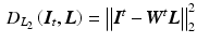 $$\begin{aligned} D_{L_2}\left( {\varvec{I}}_t, {\varvec{L}}\right) = \left\| {\varvec{I}}^t - {\varvec{W}}^t {\varvec{L}} \right\| _2^2 \end{aligned}$$