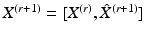 $$X^{(r+1)} = [X^{(r)},\hat{X}^{(r+1)}]$$