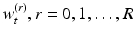 $$w_t^{(r)}, r=0, 1, \dots , R$$