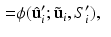 $$\begin{aligned}= & {} \phi (\hat{\mathbf {u}}'_i; \tilde{\mathbf {u}}_i, S'_i), \end{aligned}$$