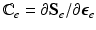 $$\mathbb {C}_e = \partial \mathbf{S}_e / \partial \varvec{\epsilon }_e$$