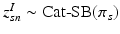 $$z_{sn}^I \sim \text {Cat-SB}(\pi _s)$$