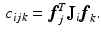 $$\begin{aligned} c_{ijk}={\varvec{f}}_{j}^T\mathbf {J}_i{\varvec{f}}_{k}. \end{aligned}$$