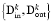 $$\left\{ \mathbf{D}_\text {in}^k,\mathbf{D}_\text {out}^k \right\} $$