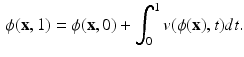 $$\begin{aligned} \phi (\mathbf {x},1) = \phi (\mathbf {x},0) + \int _0^1 {v(} \phi (\mathbf {x}),t)dt. \end{aligned}$$