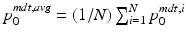 $$p^{mdt,avg}_0 = (1/N)\sum _{i=1}^{N} p^{mdt,i}_0$$