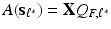 $${A}(\mathbf{s}_{\ell ^*}) =\mathbf{X} Q_{F,\ell ^*}$$