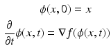 $$\begin{aligned}&\qquad \quad \phi (x,0) = x \\&\frac{\partial }{\partial t} \phi (x,t) = \nabla f(\phi (x,t)) \end{aligned}$$