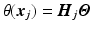 $$\theta (\varvec{x}_j)= \varvec{H}_j \varvec{\varTheta }$$