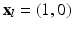 $$\mathbf{x}_l = (1, 0)$$