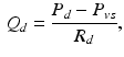 $$\begin{aligned} Q_d = \frac{P_d-P_{vs}}{R_d}, \end{aligned}$$