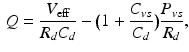 $$\begin{aligned} Q = \frac{V_\text {eff}}{R_d C_d} - \bigl ( 1 + \frac{C_{vs}}{C_d} \bigr ) \frac{P_{vs}}{R_d}, \end{aligned}$$