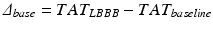 $$\varDelta _{base}=TAT_{LBBB}-TAT_{baseline}$$