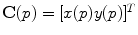 $$\mathbf{C}(p) = [x(p)y(p)]^{T}$$