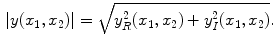 $$\begin{aligned} \left| y(x_1,x_2)\right| = \sqrt{y^2_R(x_1,x_2) + y^2_I(x_1,x_2)}. \end{aligned}$$