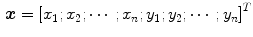 $$\begin{aligned} {{\varvec{x}}} = \left[ x_{1}; x_{2};\cdots ; x_{n}; y_{1}; y_{2};\cdots ; y_{n}\right] ^{T} \end{aligned}$$