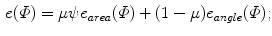 $$\begin{aligned} e(\varPhi ) = \mu \psi e_{area}(\varPhi ) + (1- \mu ) e_{angle}(\varPhi ); \end{aligned}$$