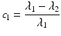 
$$ {c}_{\mathrm{l}}=\frac{\lambda_1-{\lambda}_2}{\lambda_1} $$
