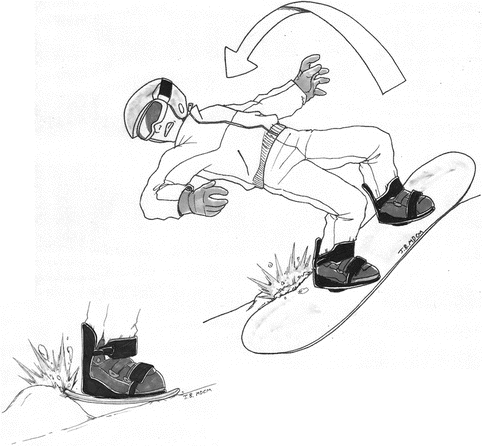 realistic snowboard drawing