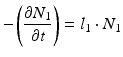 
$$ -\left(\frac{\partial {N}_1}{\partial t}\right)={l}_1\cdot {N}_1 $$
