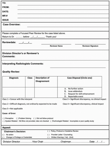 PEER REVIEW SCORING SYSTEM RADIOLOGY visual data 5